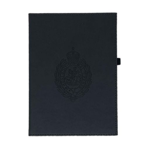 Picture of Notebook - A5 - Fusiliers Black Hardback Embossed Tuscon - Lined - Tudor Crown
