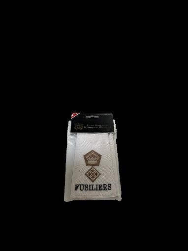 Picture of The Fusiliers Rank slide - White - Lieutenant Colonel - Tudor Crown